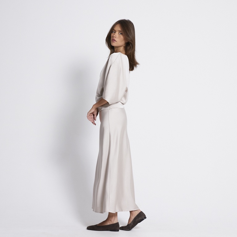 Satin skirt "Corinne" Soft Beige